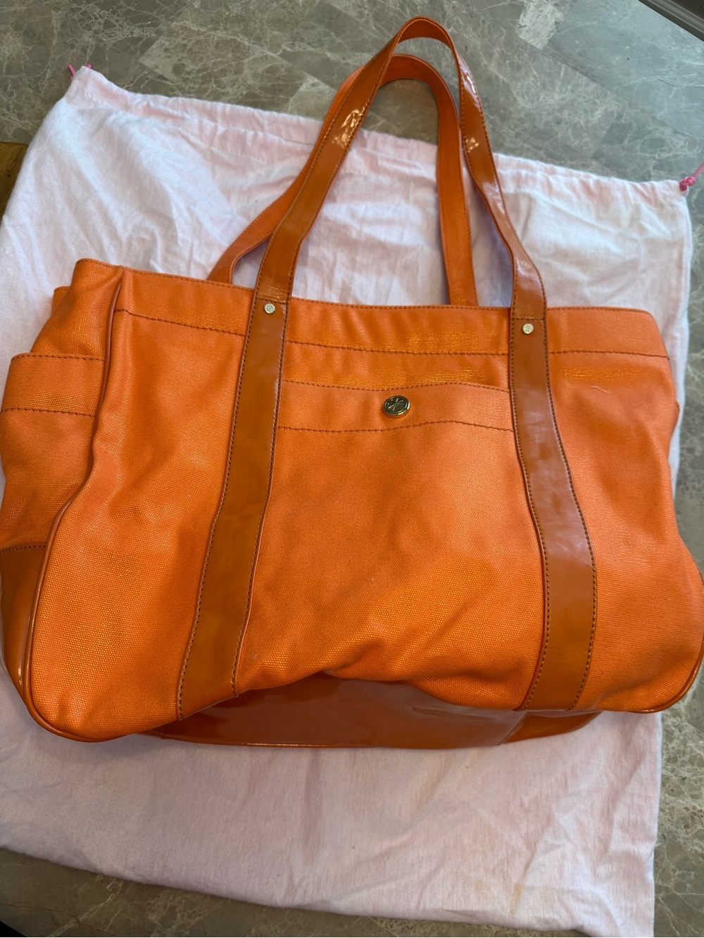 Isaac Mizrahi Live! Orange Tote